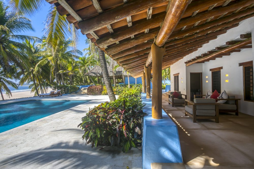 Lounging outside the bedrooms