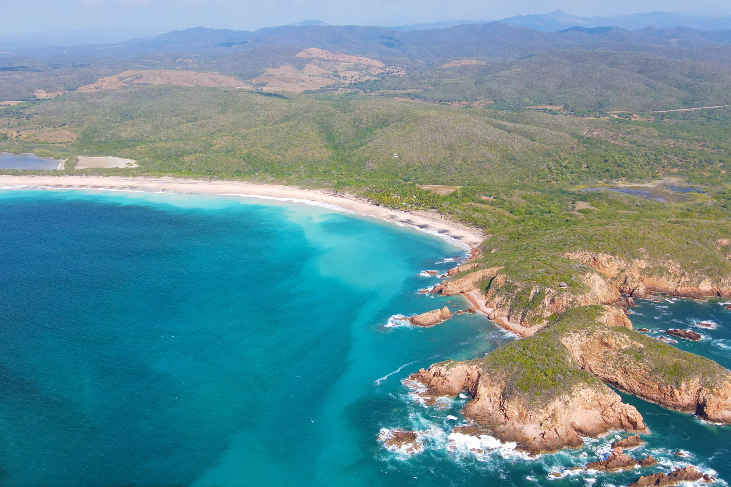 Panoramic view of the peninsula at Playa Jaibas