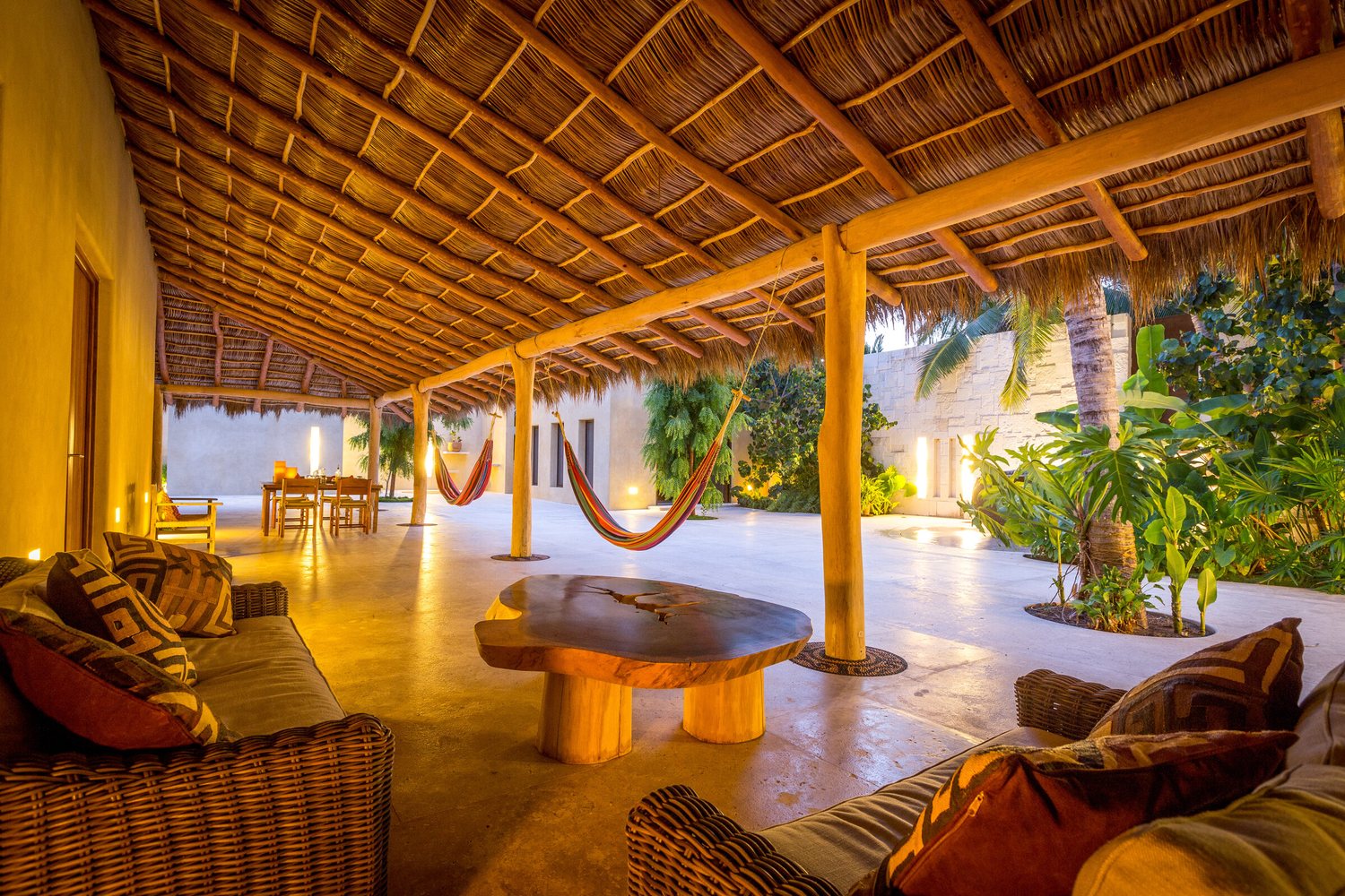 The sheltered patio