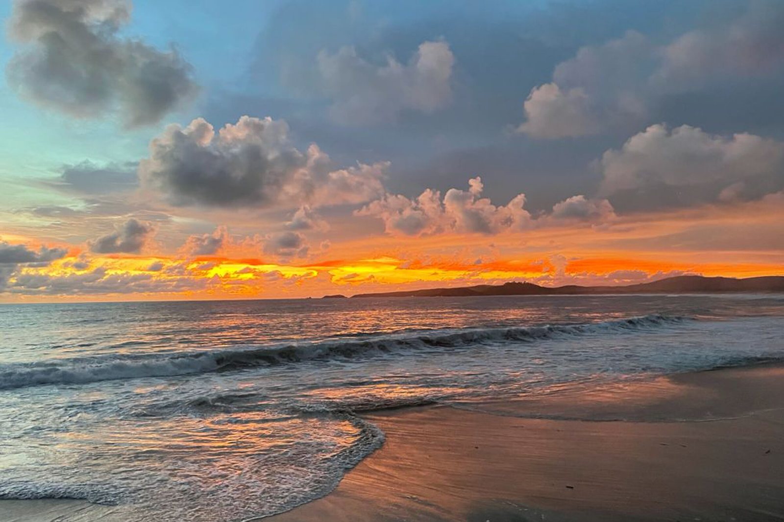 Sunset over the Pacific at Playa Jaibas