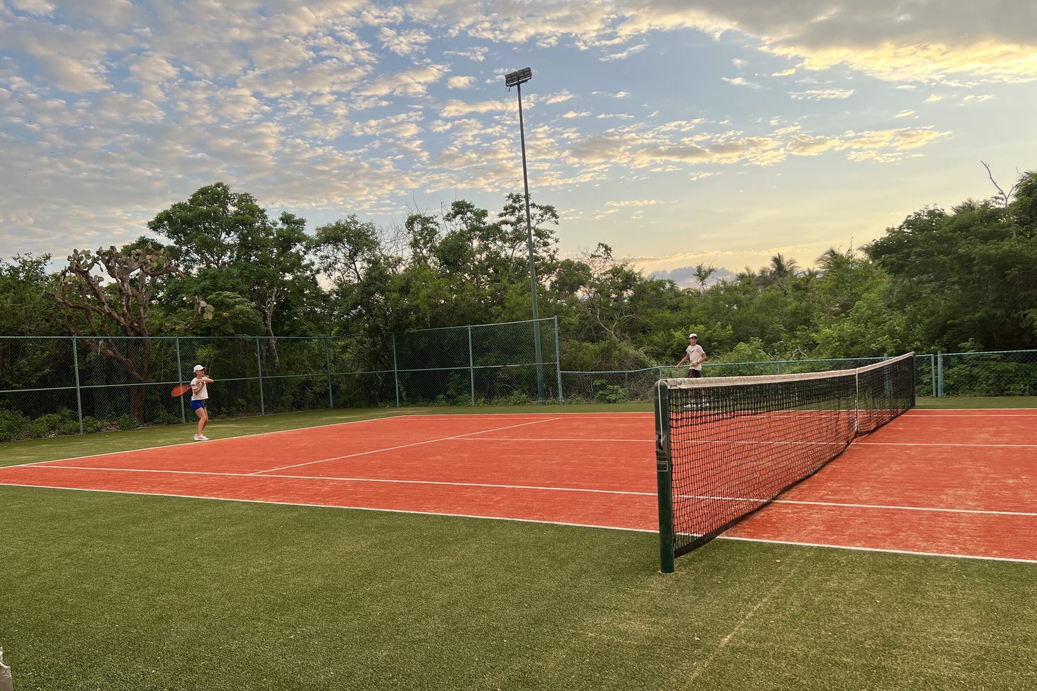 Private tennis court